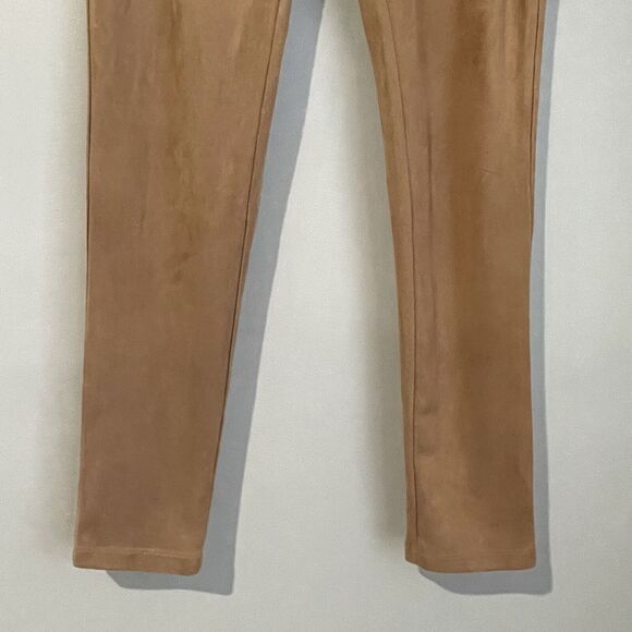 J. Mclaughlin Faux Suede Mid Rise Skinny Leg Pants Brown Size Medium - Picture 6 of 15